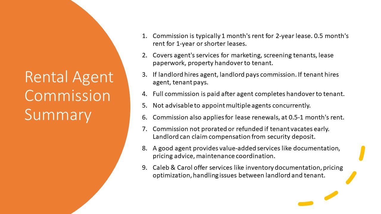 rental agent commission summary